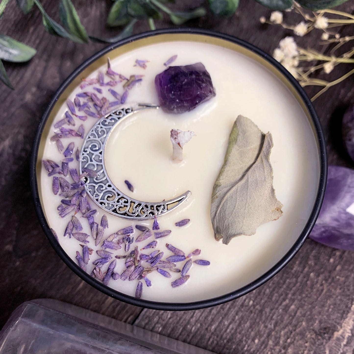 Moon Child Herb & Crystal Infused Candle
