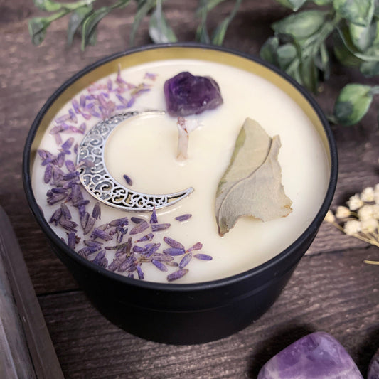 Moon Child Herb & Crystal Infused Candle