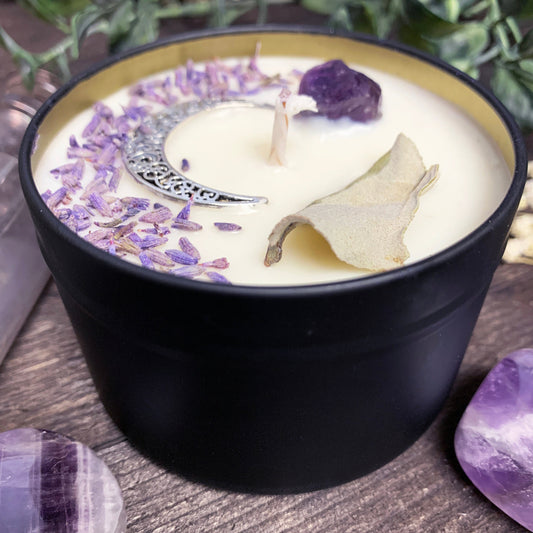 Moon Child Herb & Crystal Infused Candle