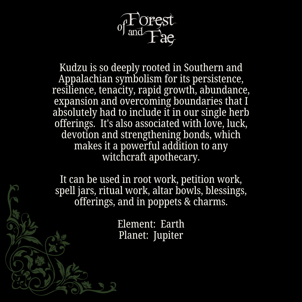 Kudzu Root • Persistence, Abundance