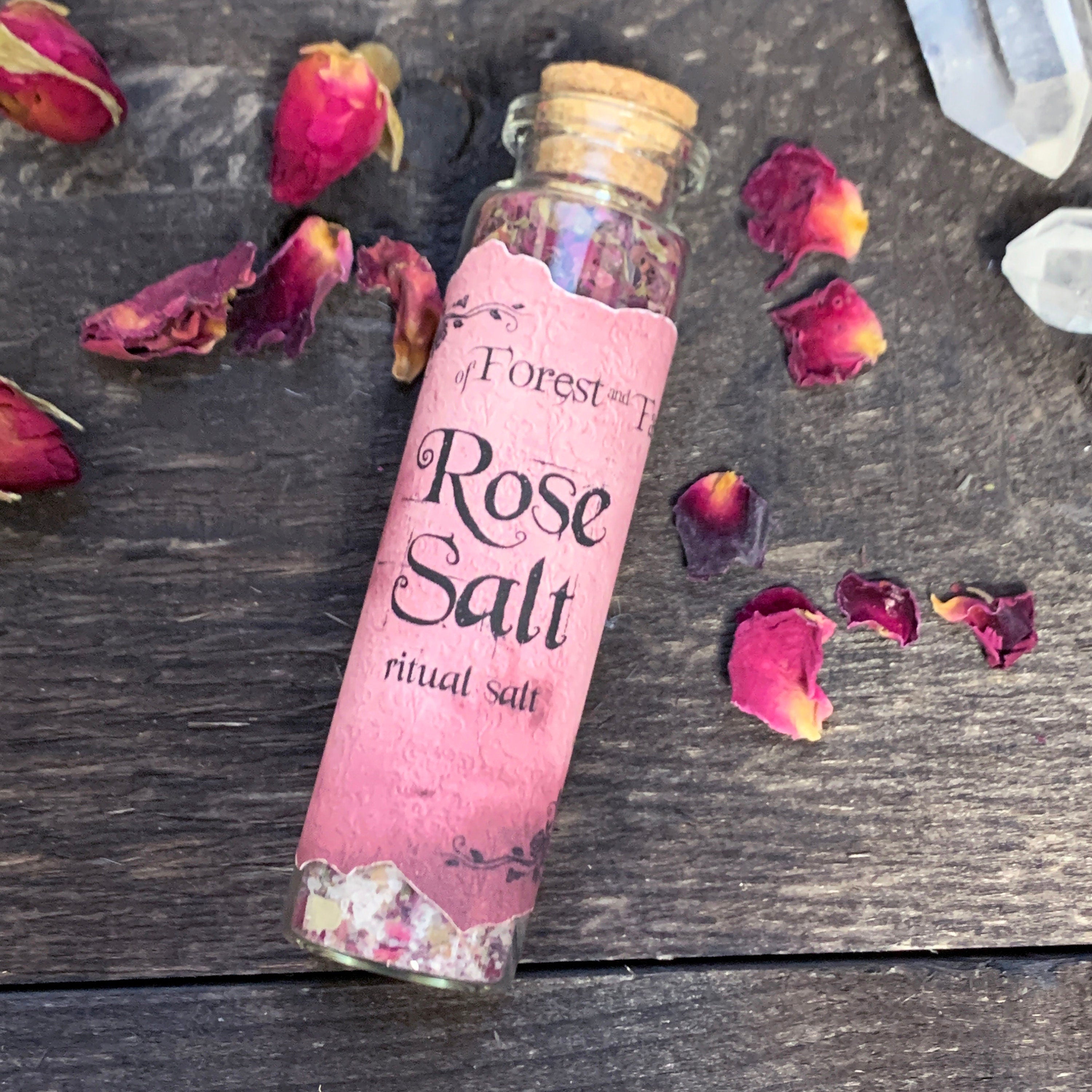 Pink Ritual Salt Spell Rose Ritual Salt โ of Forest and Fae