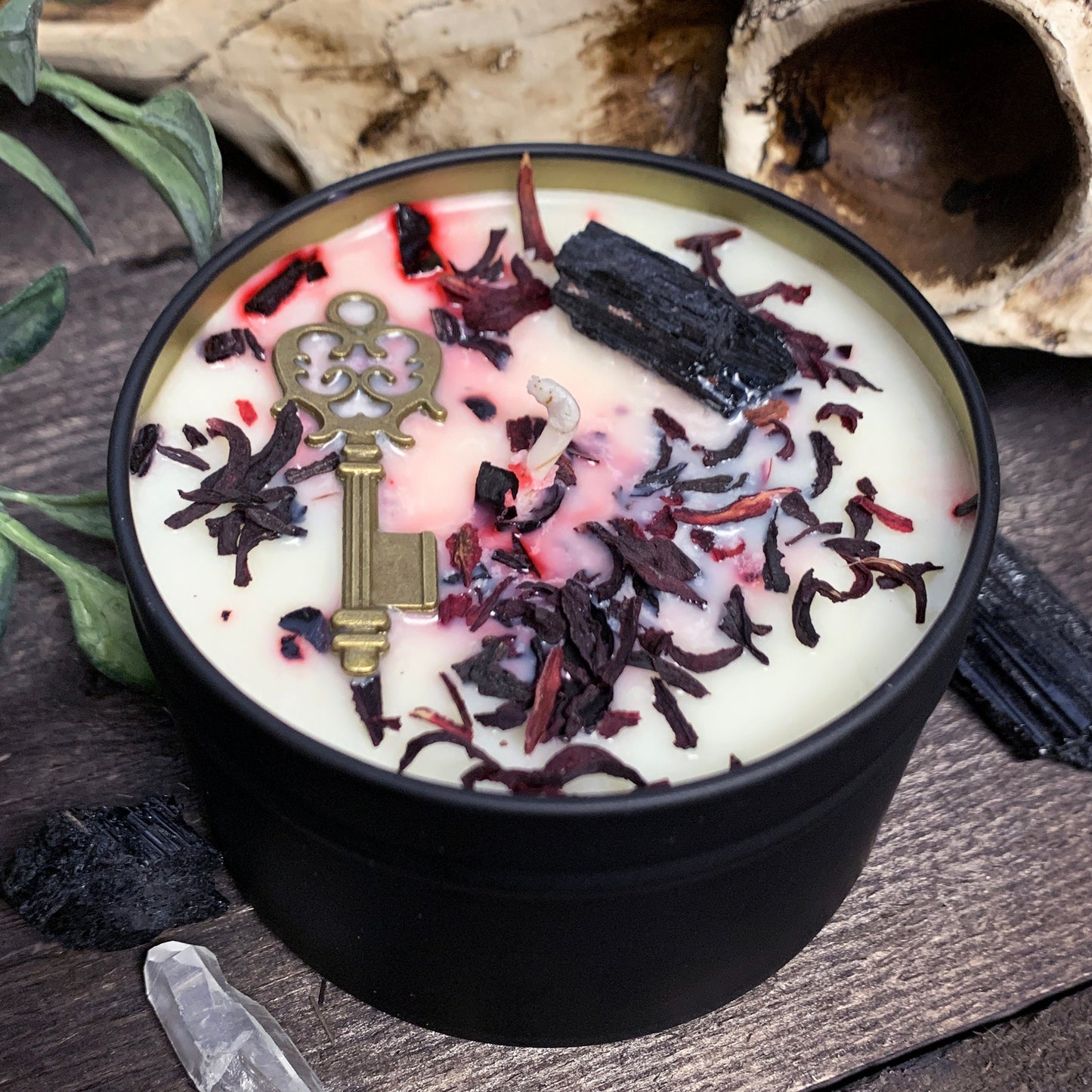 Hecate Candle - Herb & Crystal Infused
